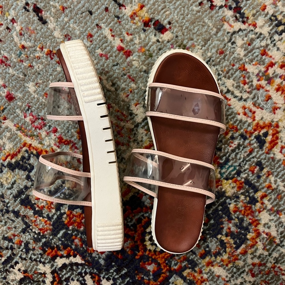 Clear Platform Sandals